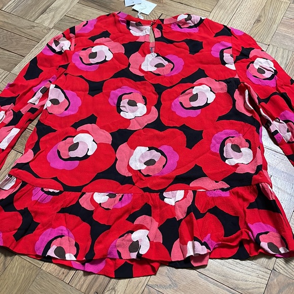 Kate Spade fun blouse poppy’s size 10 NWT - Picture 5 of 6